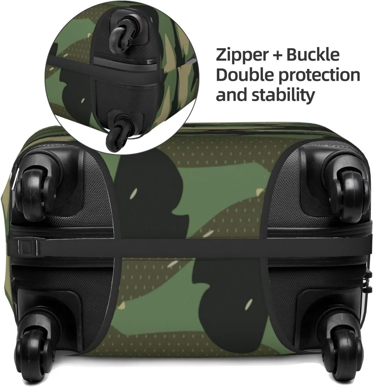 Luggage Cover Elastic Suitcase Cover Protector Washable Covers Fit 18-32 Inch Luggage-Camouflage Shark