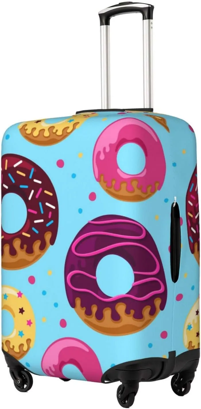 Luggage Cover Elastic Suitcase Cover Protector Washable Covers Fit 18-32 Inch Luggage-Donuts