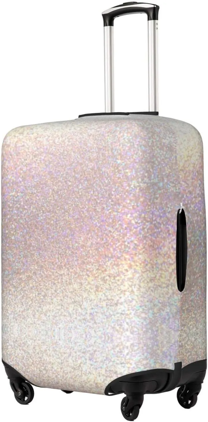 Luggage Cover Elastic Suitcase Cover Protector Washable Covers Fit 18-32 Inch Luggage-Glitter Light Pearl