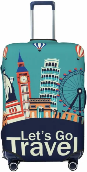 Luggage Cover Elastic Suitcase Cover Protector Washable Covers Fit 18-32 Inch Luggage-Let'S Go Travel