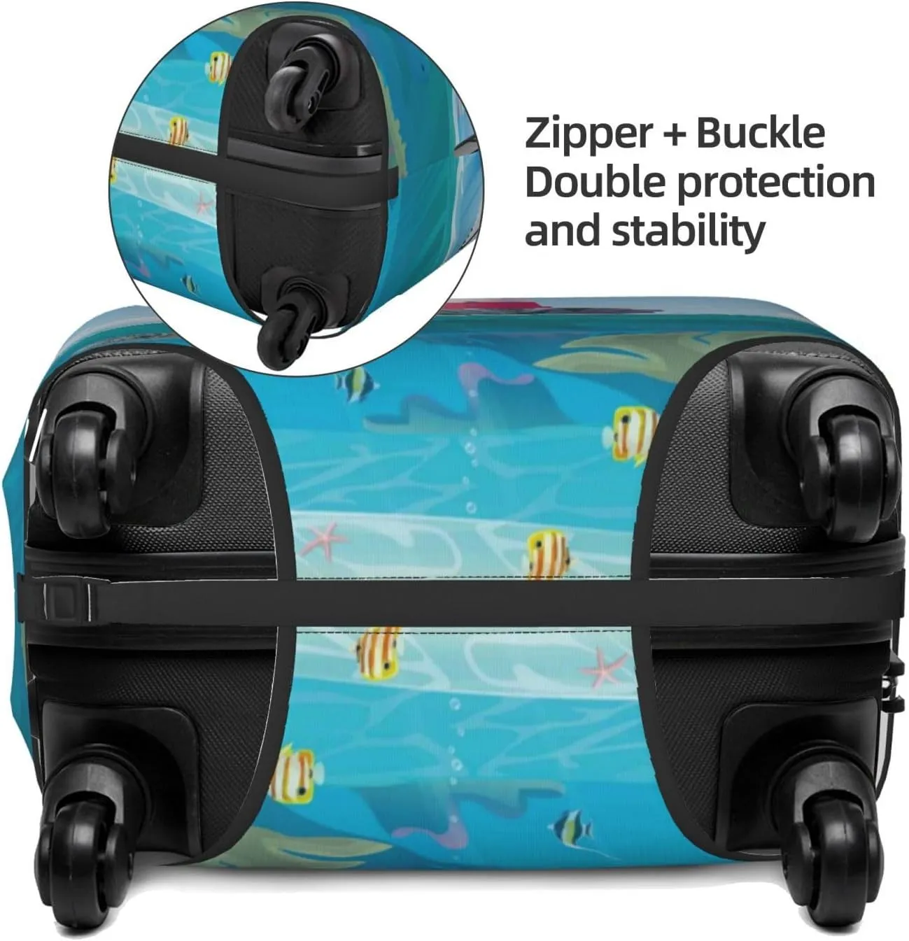 Luggage Cover Elastic Suitcase Cover Protector Washable Covers Fit 18-32 Inch Luggage-Lighthouse Sea Port