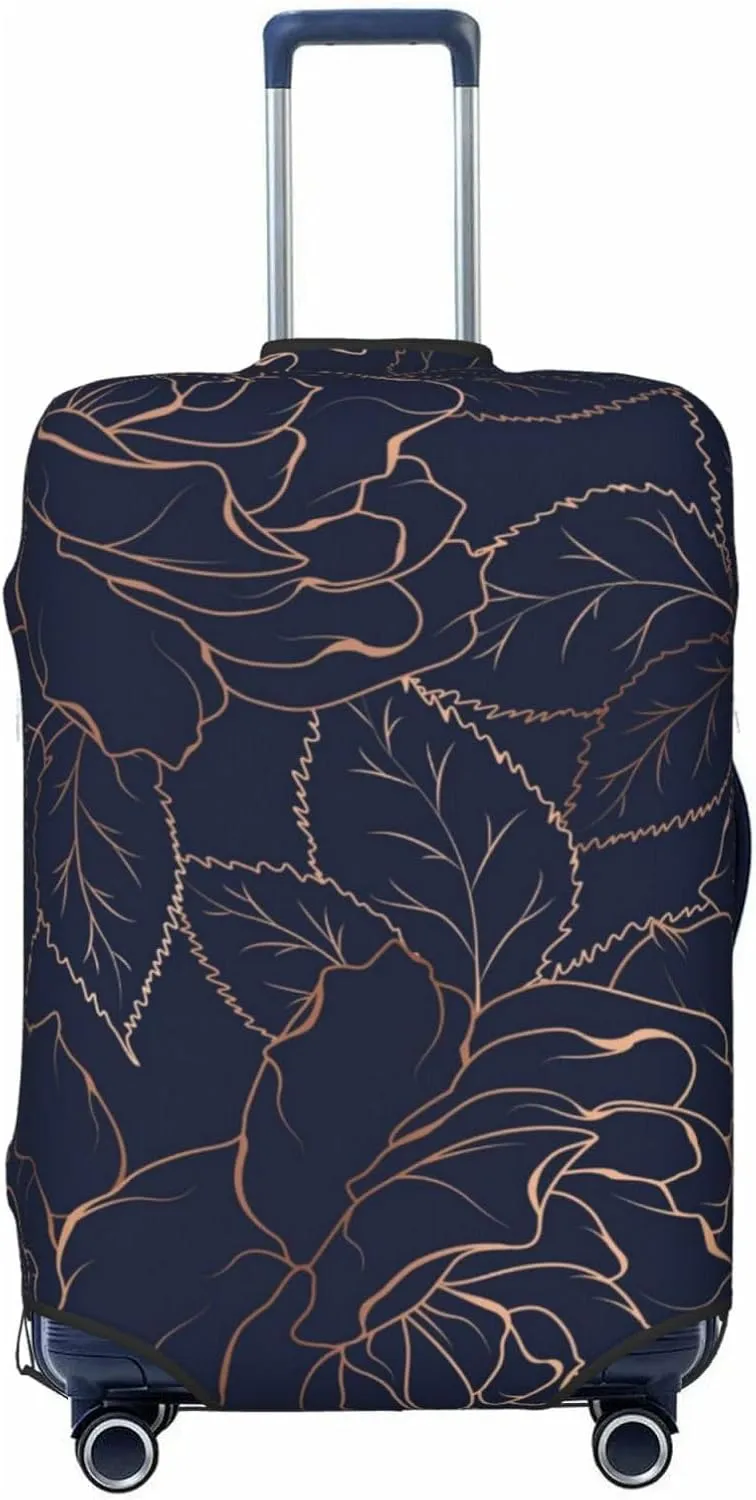 Luggage Cover Elastic Suitcase Cover Protector Washable Covers Fit 18-32 Inch Luggage-Navy Dark Blue