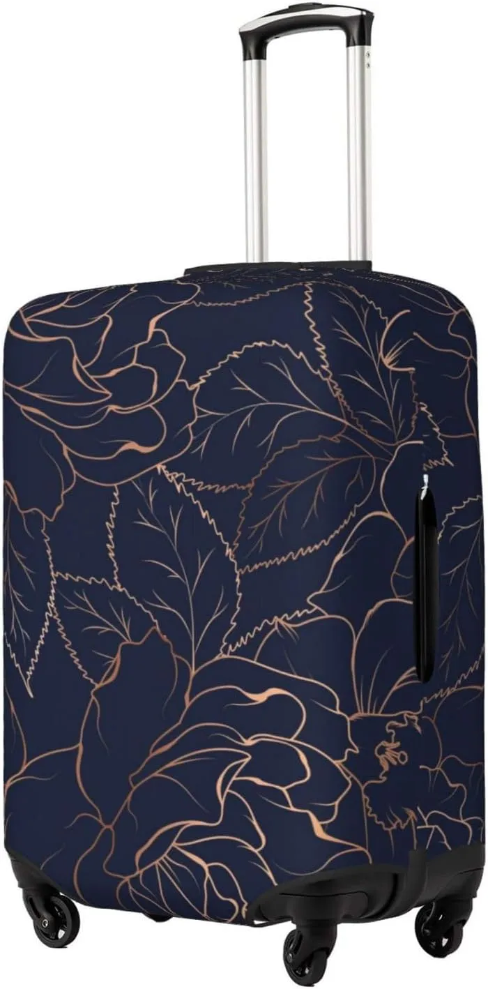 Luggage Cover Elastic Suitcase Cover Protector Washable Covers Fit 18-32 Inch Luggage-Navy Dark Blue
