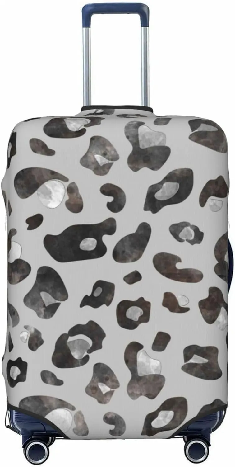 Luggage Cover Elastic Suitcase Cover Protector Washable Covers Fit 18-32 Inch Luggage-Wild Animal Leopard Print