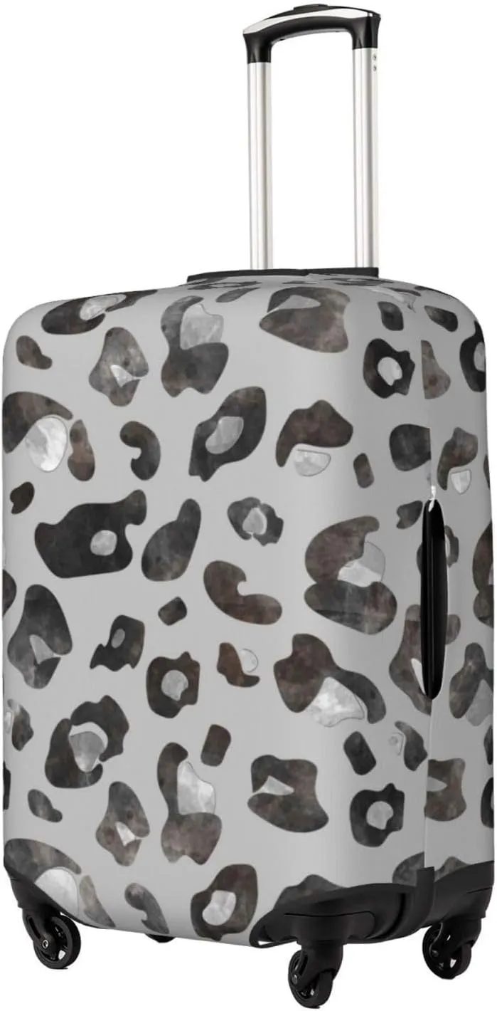 Luggage Cover Elastic Suitcase Cover Protector Washable Covers Fit 18-32 Inch Luggage-Wild Animal Leopard Print