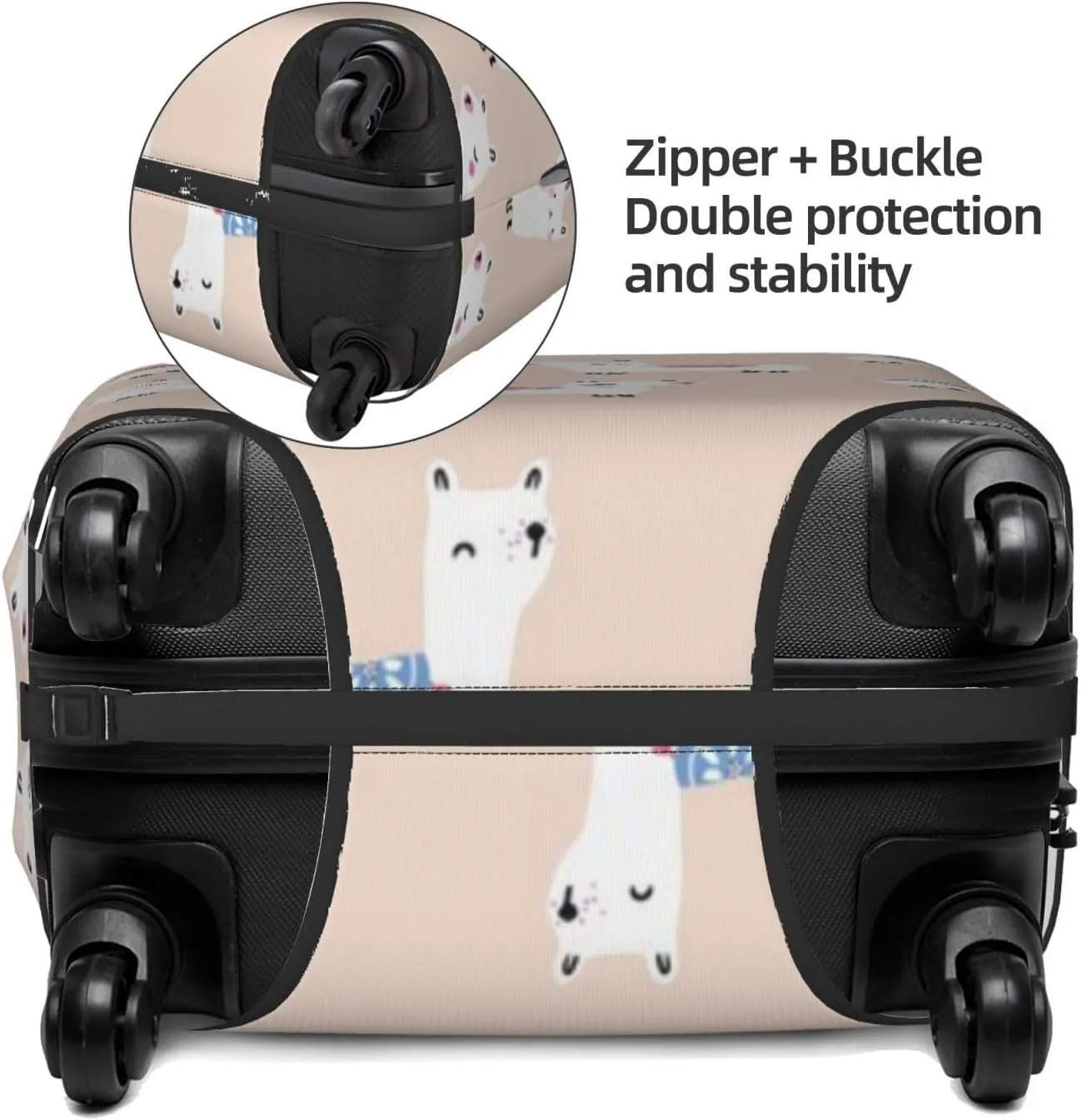 Luggage Cover Fits 18-32 Inch Suitcase, Washable Elastic Suitcase Cover Protector with Concealed Zipper for Wheeled Suitcase Travel Accessories LC150