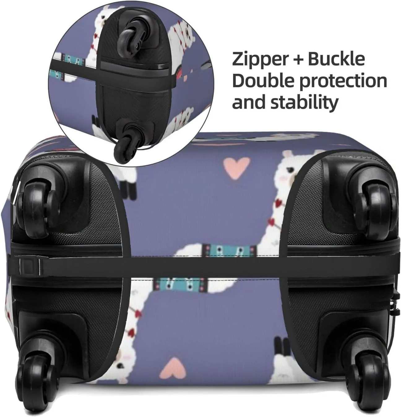 Luggage Cover Fits 18-32 Inch Suitcase, Washable Elastic Suitcase Cover Protector with Concealed Zipper for Wheeled Suitcase Travel Accessories LC154
