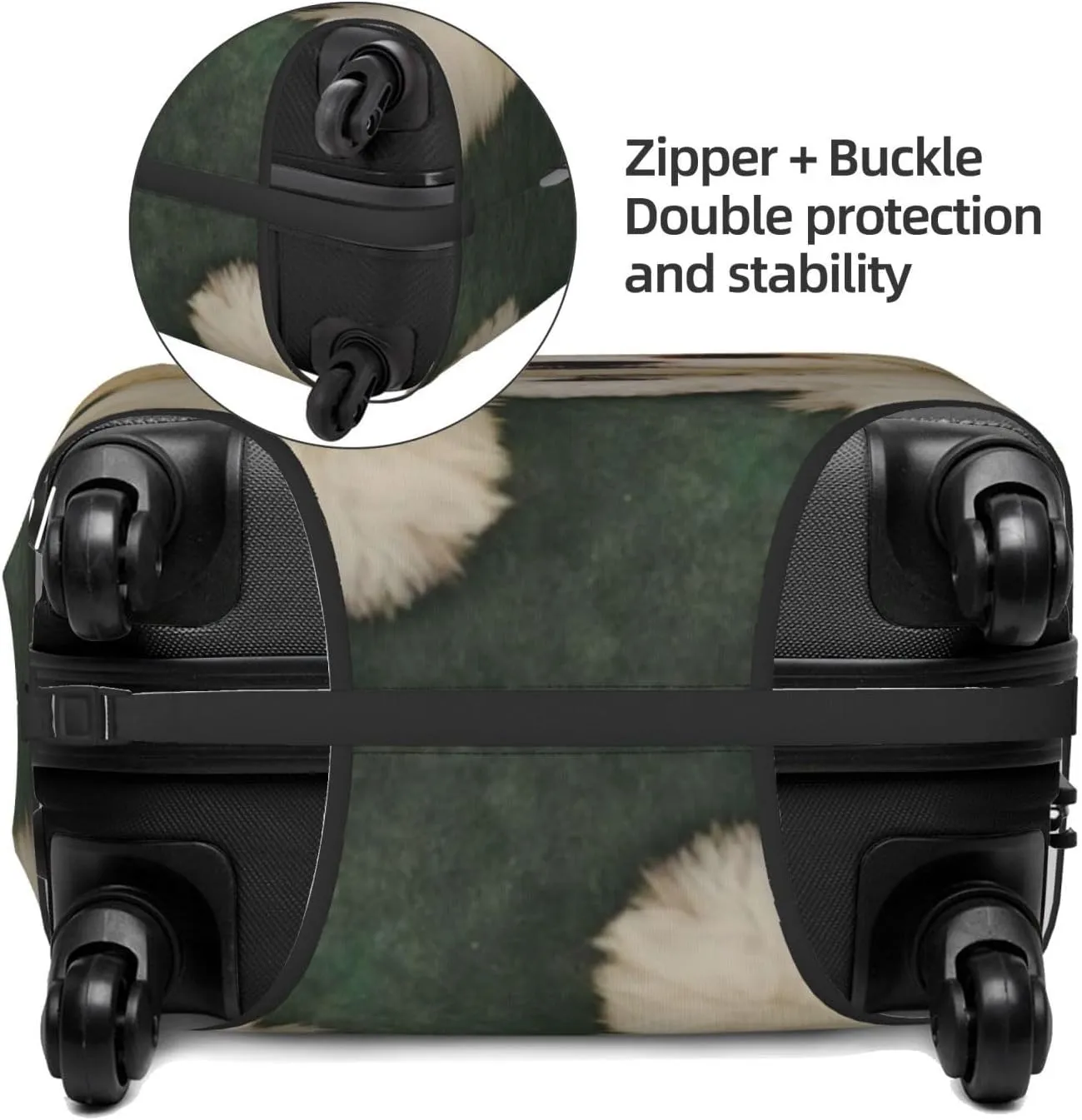 Luggage Cover Fits 18-32 Inch Suitcase, Washable Elastic Suitcase Cover Protector with Concealed Zipper for Wheeled Suitcase Travel Accessories LC94