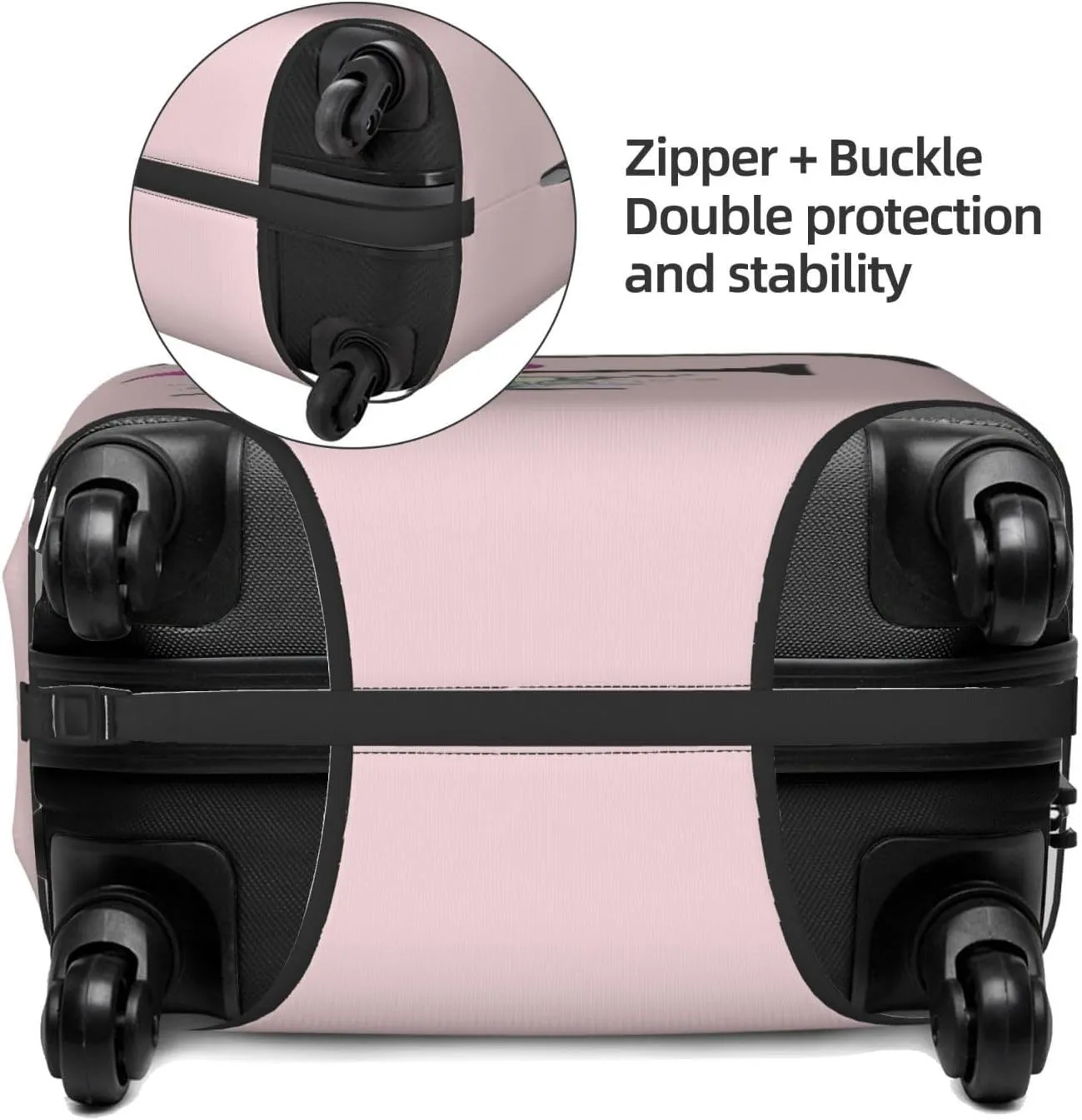 Luggage Cover Flower Butterfly Letter F Pink Suitcase Protector fits 18-32inch Travel Suitcase Cover Dustproof Washable with Concealed Zipper for Wheeled Suitcase LC918