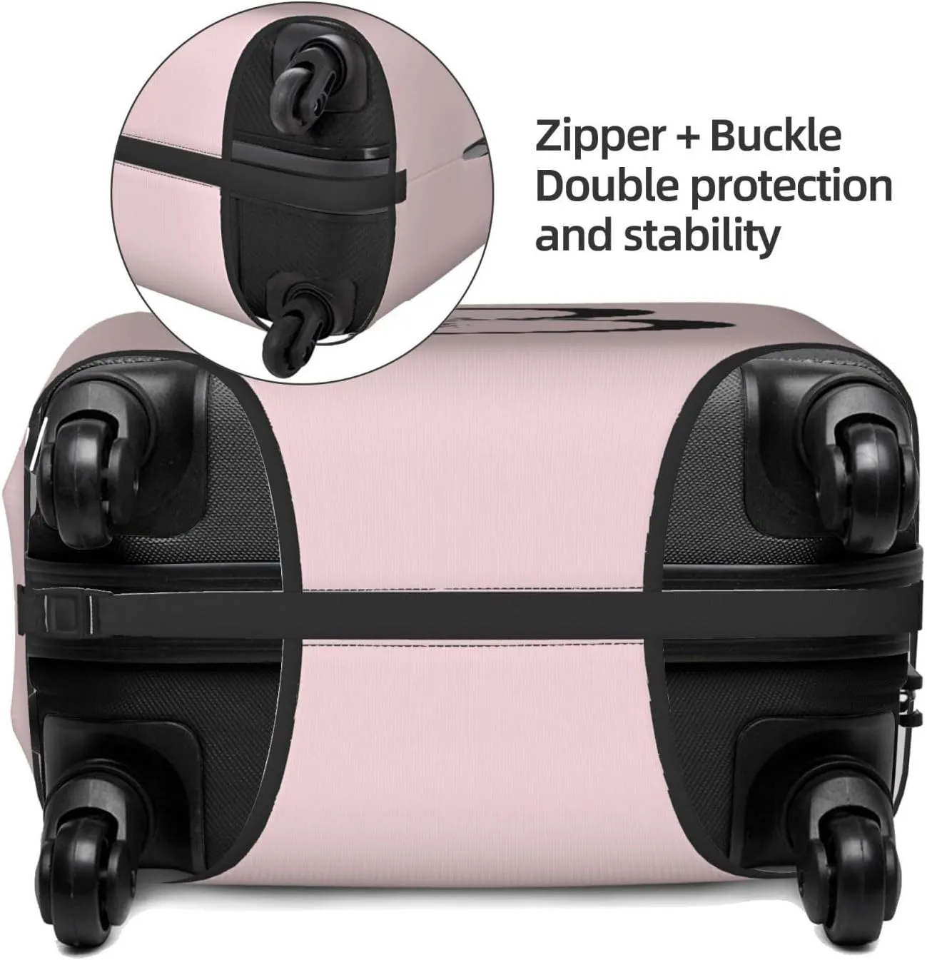 Luggage Cover Flower Letter B Pink Suitcase Protector fits 18-32inch Travel Suitcase Cover Washable Dustproof with Concealed Zipper for Wheeled Suitcase LC390