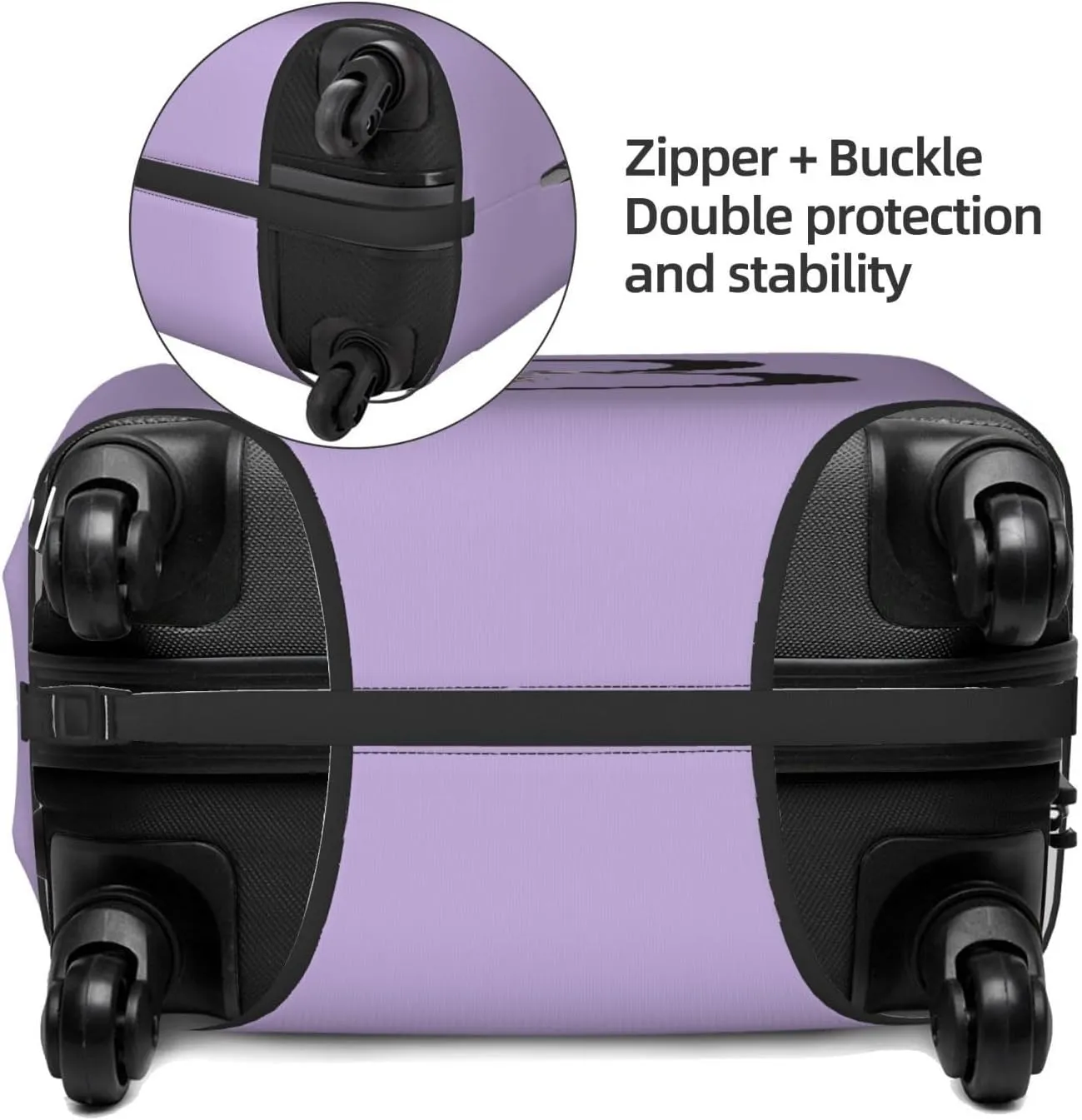 Luggage Cover Flower Letter B Purple Suitcase Protector fits 18-32inch Travel Suitcase Cover Washable Dustproof with Concealed Zipper for Wheeled Suitcase LC599