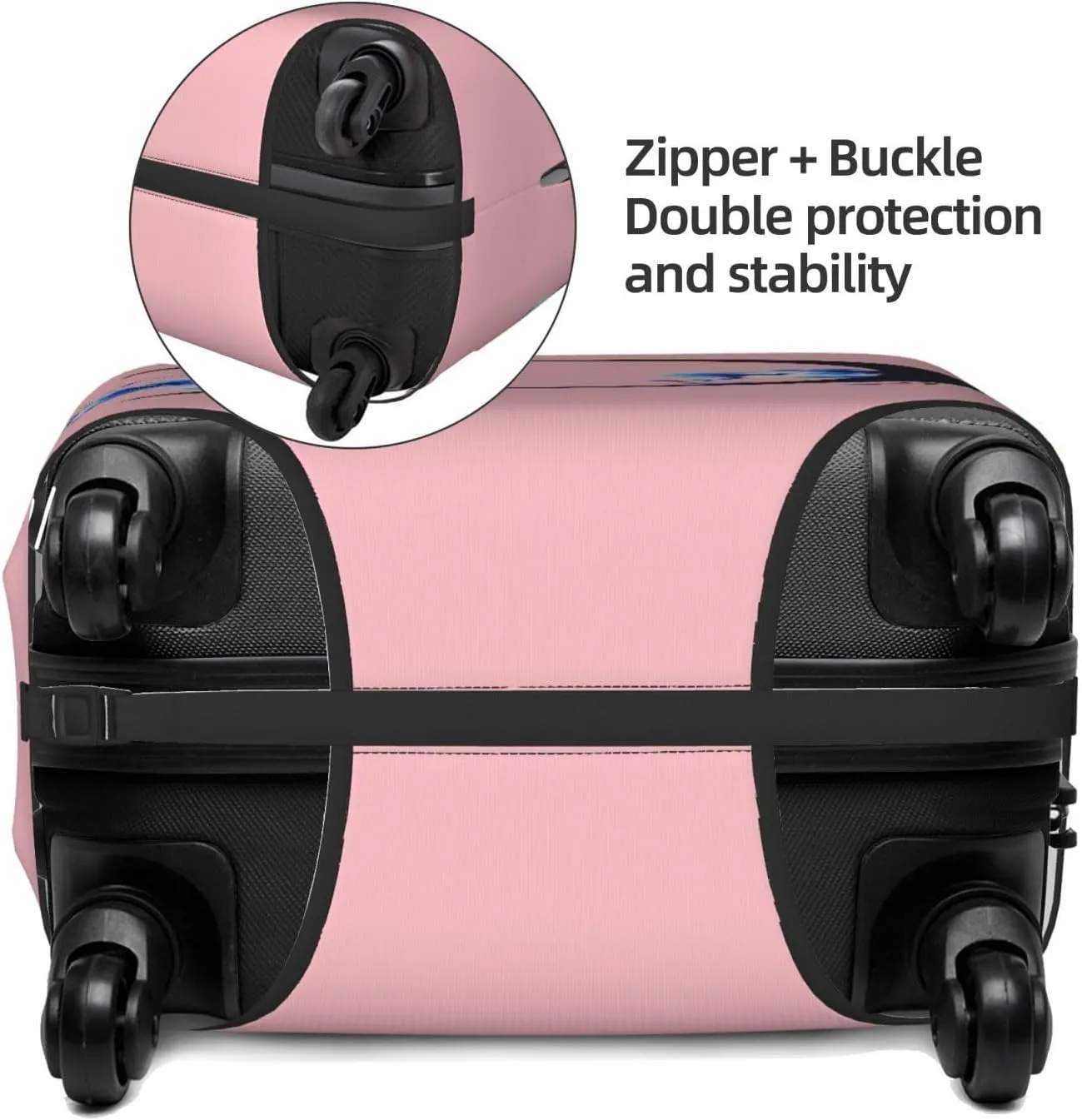 Luggage Cover Flower Letter D Pink Suitcase Protector fits 18-32inch Suitcase Cover Washable Dustproof with Concealed Zipper for Wheeled Suitcase LC119