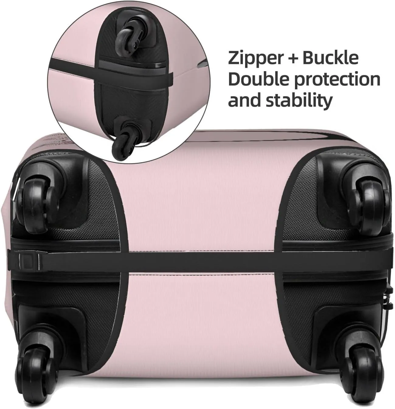 Luggage Cover Flower Letter D Pink Suitcase Protector fits 18-32inch Travel Suitcase Cover Washable Dustproof with Concealed Zipper for Wheeled Suitcase LC398