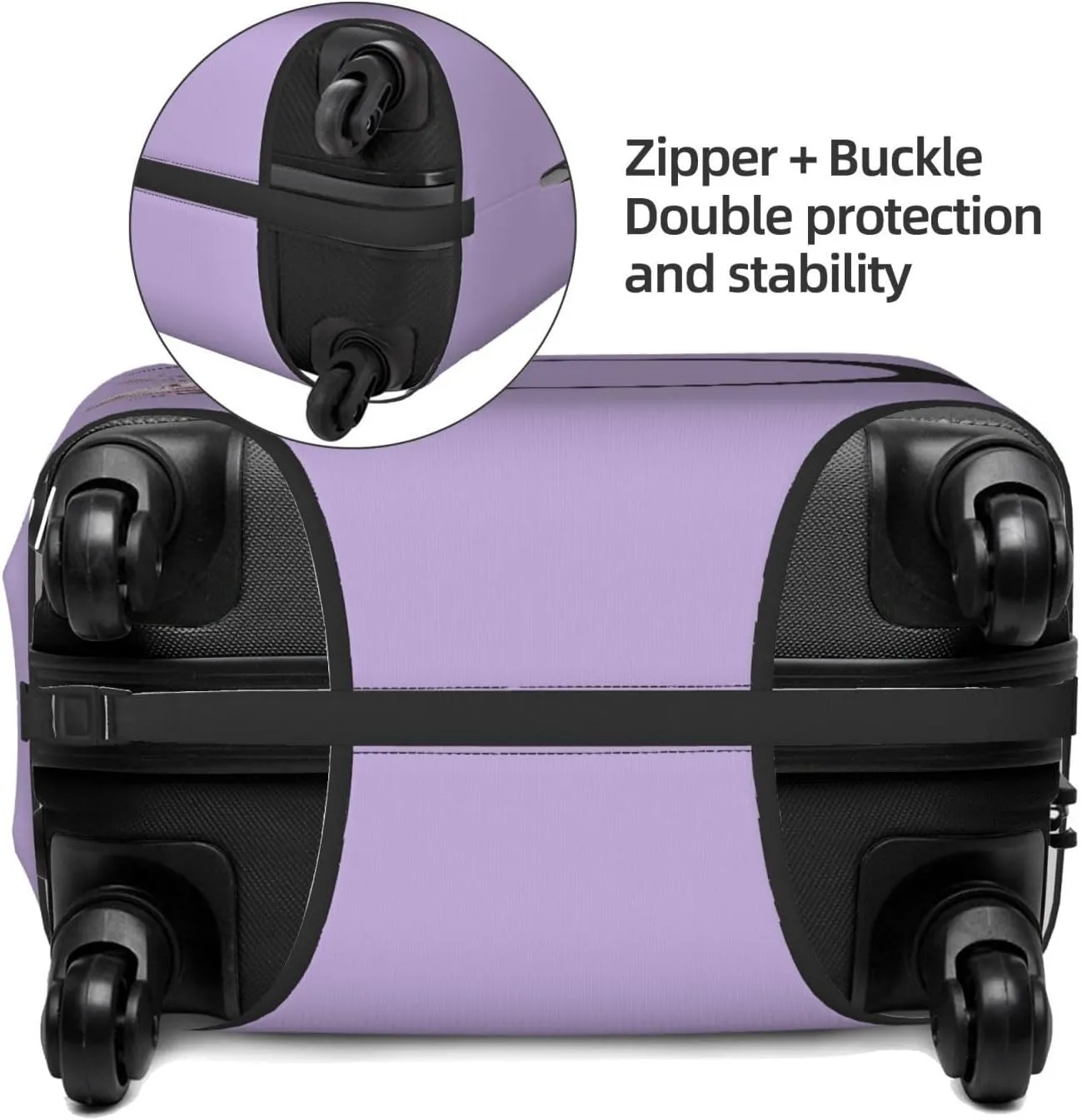 Luggage Cover Flower Letter D Purple Suitcase Protector fits 18-32inch Travel Suitcase Cover Washable Dustproof with Concealed Zipper for Wheeled Suitcase LC607