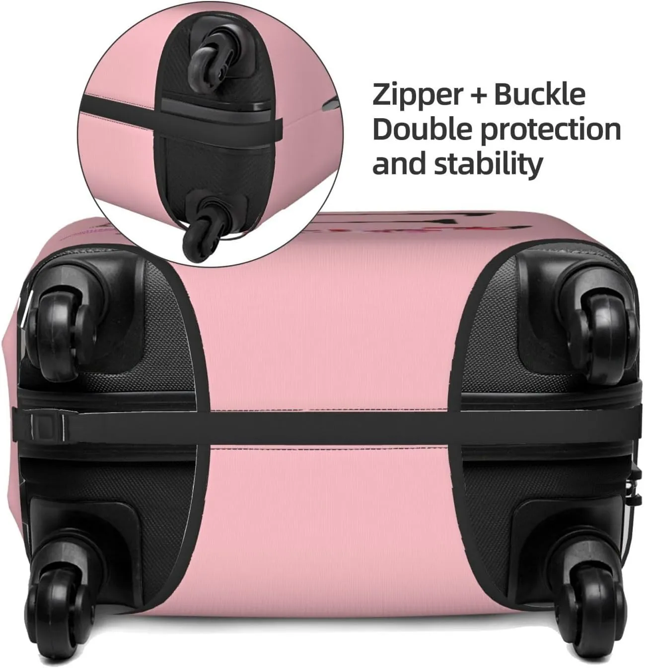 Luggage Cover Flower Letter E Pink Suitcase Protector fits 18-32inch Suitcase Cover Washable Dustproof with Concealed Zipper for Wheeled Suitcase LC123