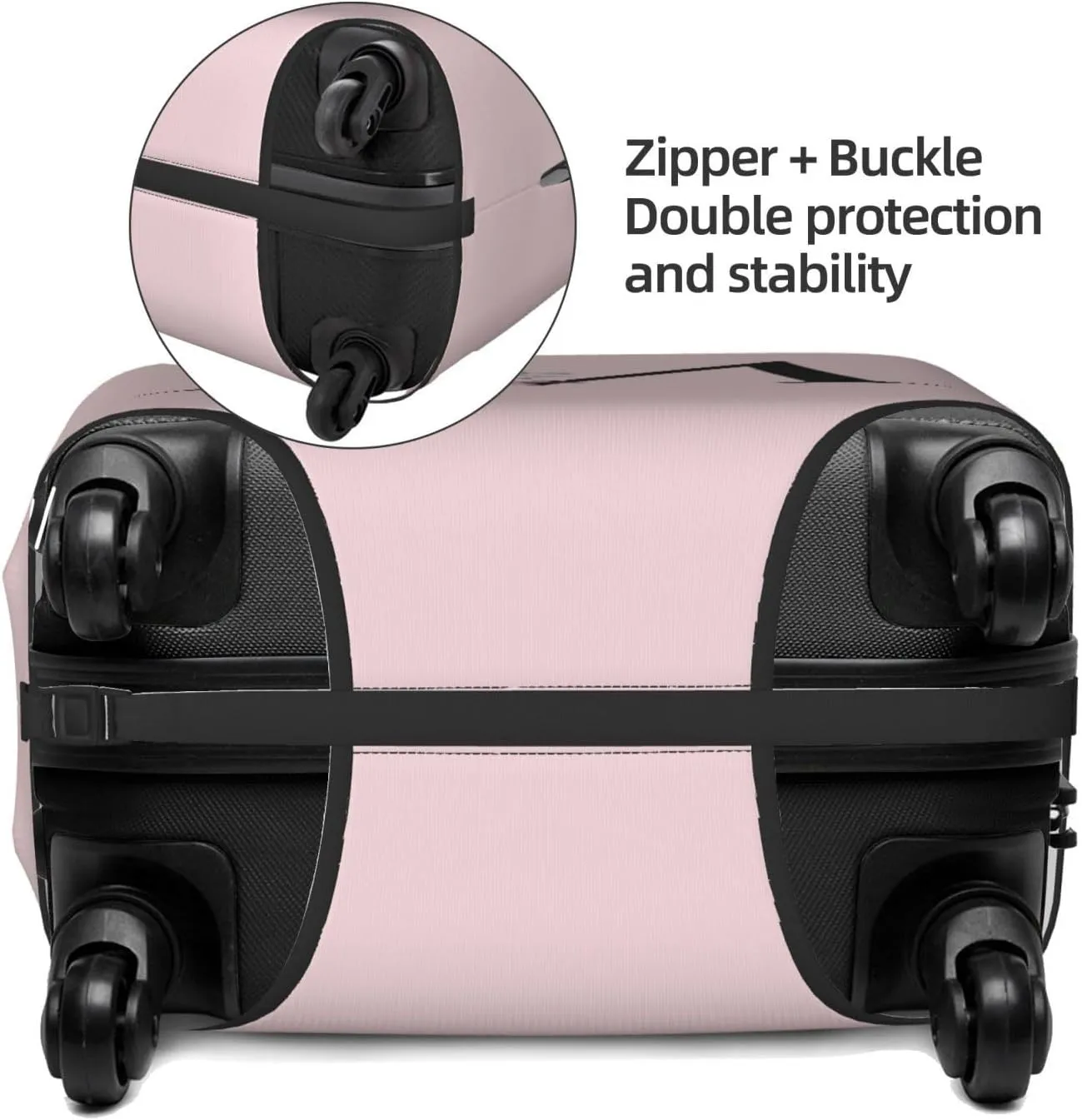 Luggage Cover Flower Letter M Pink Suitcase Protector fits 18-32inch Travel Suitcase Cover Washable Dustproof with Concealed Zipper for Wheeled Suitcase LC434