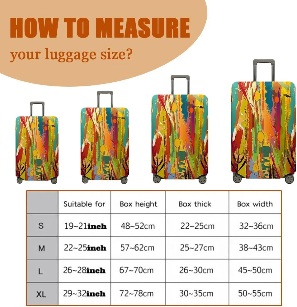 Luggage Cover for Suitcase, Dragonfly Print Business Suitcase Cover Protector Fit 18-32 Inch Luggage, Baggage Covers with Zipper for Travel (M(22-25inch suitcase),Starry Sky)