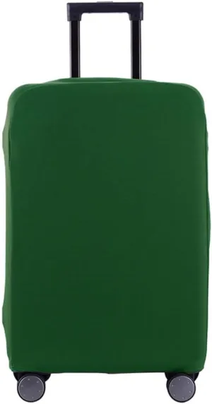 Luggage Cover for Suitcase, Solid Color Business Suitcase Cover Protector Fit 18-29 Inch Luggage, Baggage Covers with Zipper for Travel (Dark Green,S(19-21inch suitcase))