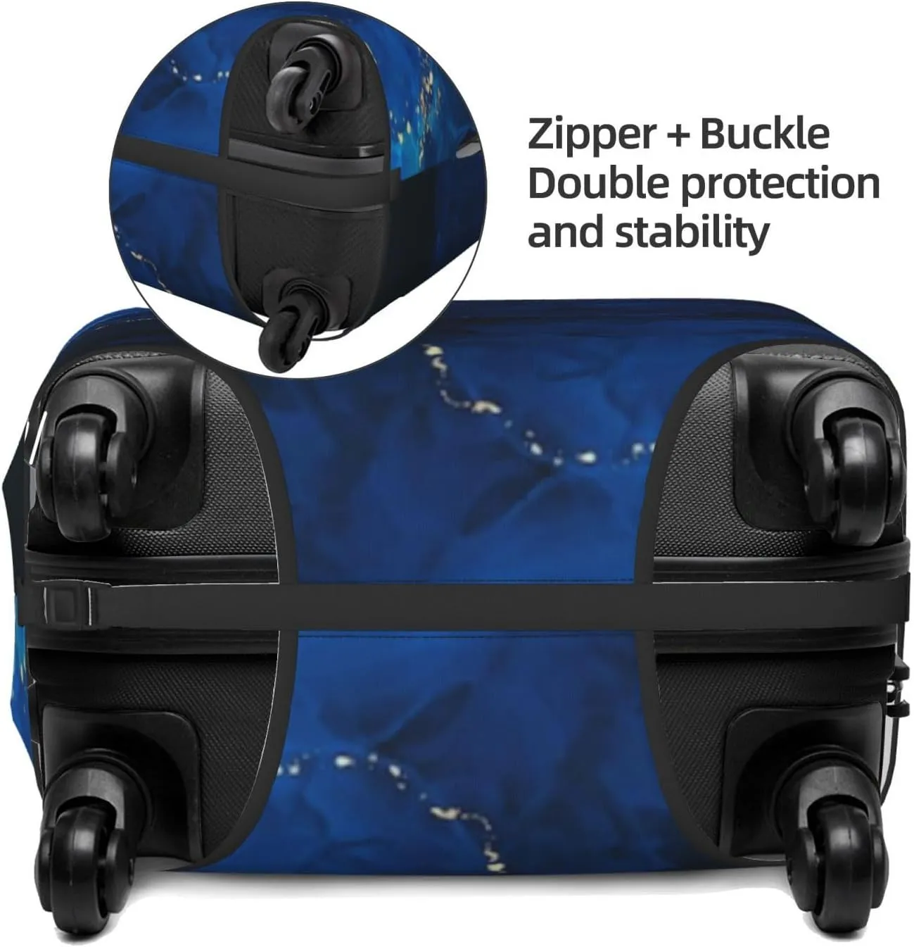 Luggage Cover Marble Suitcase Protector fits 18-32inch Travel Suitcase Cover Dustproof Washable with Concealed Zipper for Wheeled Suitcase TC277