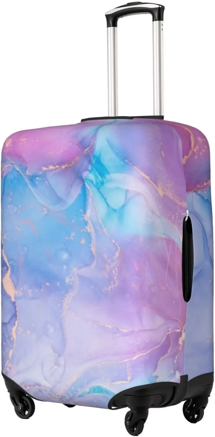 Luggage Cover Marble Suitcase Protector fits 18-32inch Travel Suitcase Cover Dustproof Washable with Concealed Zipper for Wheeled Suitcase TC293