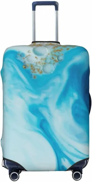 Luggage Cover Marble Suitcase Protector fits 18-32inch Travel Suitcase Cover Dustproof Washable with Concealed Zipper for Wheeled Suitcase TC313