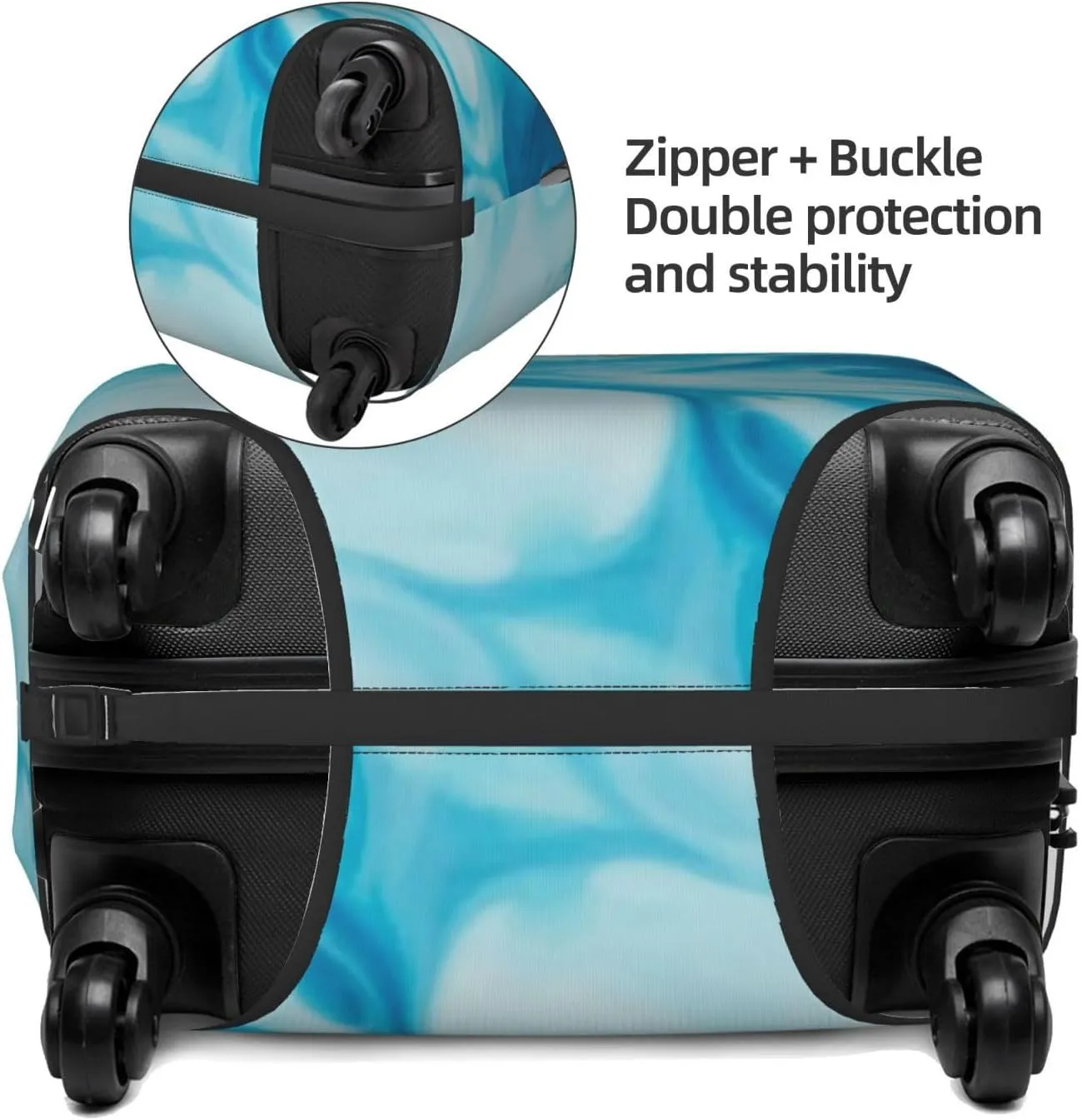Luggage Cover Marble Suitcase Protector fits 18-32inch Travel Suitcase Cover Dustproof Washable with Concealed Zipper for Wheeled Suitcase TC313