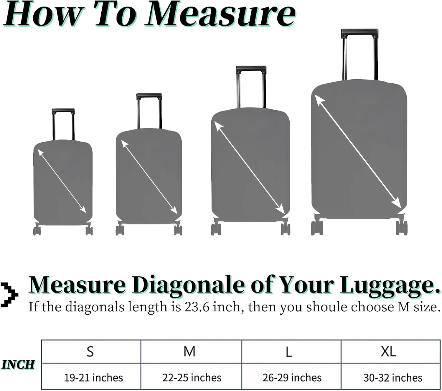Luggage Cover Suitcase Protector Plus 1 Luggage Tag, Sugar Skull Rose Travel Suitcase Cover Suitable for 22-25 inch Luggage (M) with Concealed Zipper Washable Elastic Cloth Dustproof Anti-Scratch
