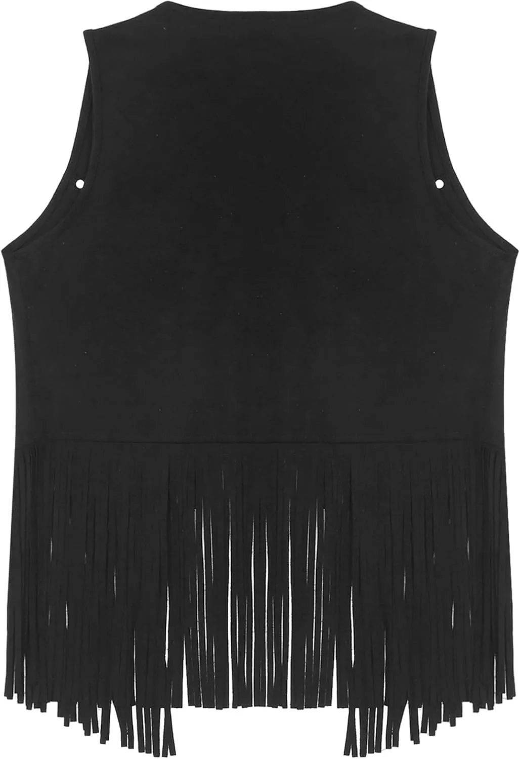 Men Cowboy Western Suede Leather Sleeveless Vest Jacket Fringe Gothic Steampunk Waistcoat Coat