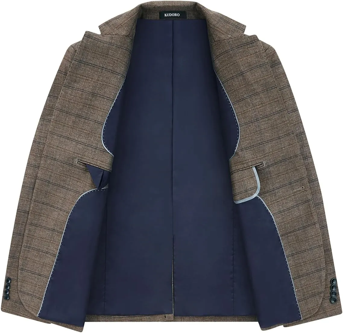 Mens 3 Piece Suits Slim Fit Tweed Suit Plaid Slim Fit Suits for Men One Button Suit Tuxedo Set