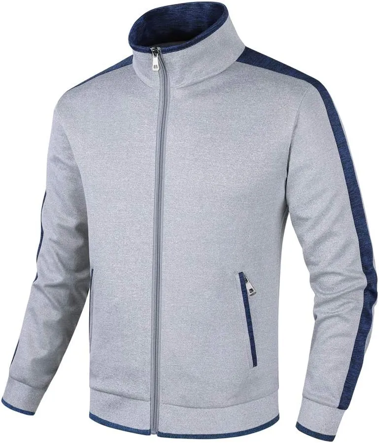 Men's Casual Tracksuit Long Sleeve Sweatsuit Athletic Set Full Zip Running Jogging Sports Jacket and Pants