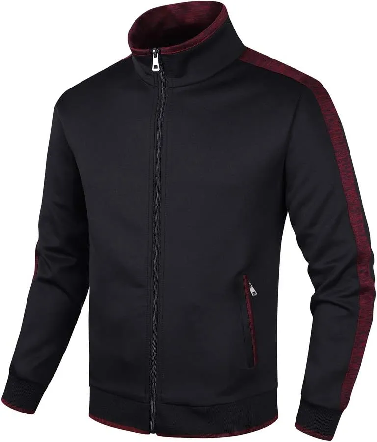 Men's Casual Tracksuit Long Sleeve Sweatsuit Athletic Set Full Zip Running Jogging Sports Jacket and Pants