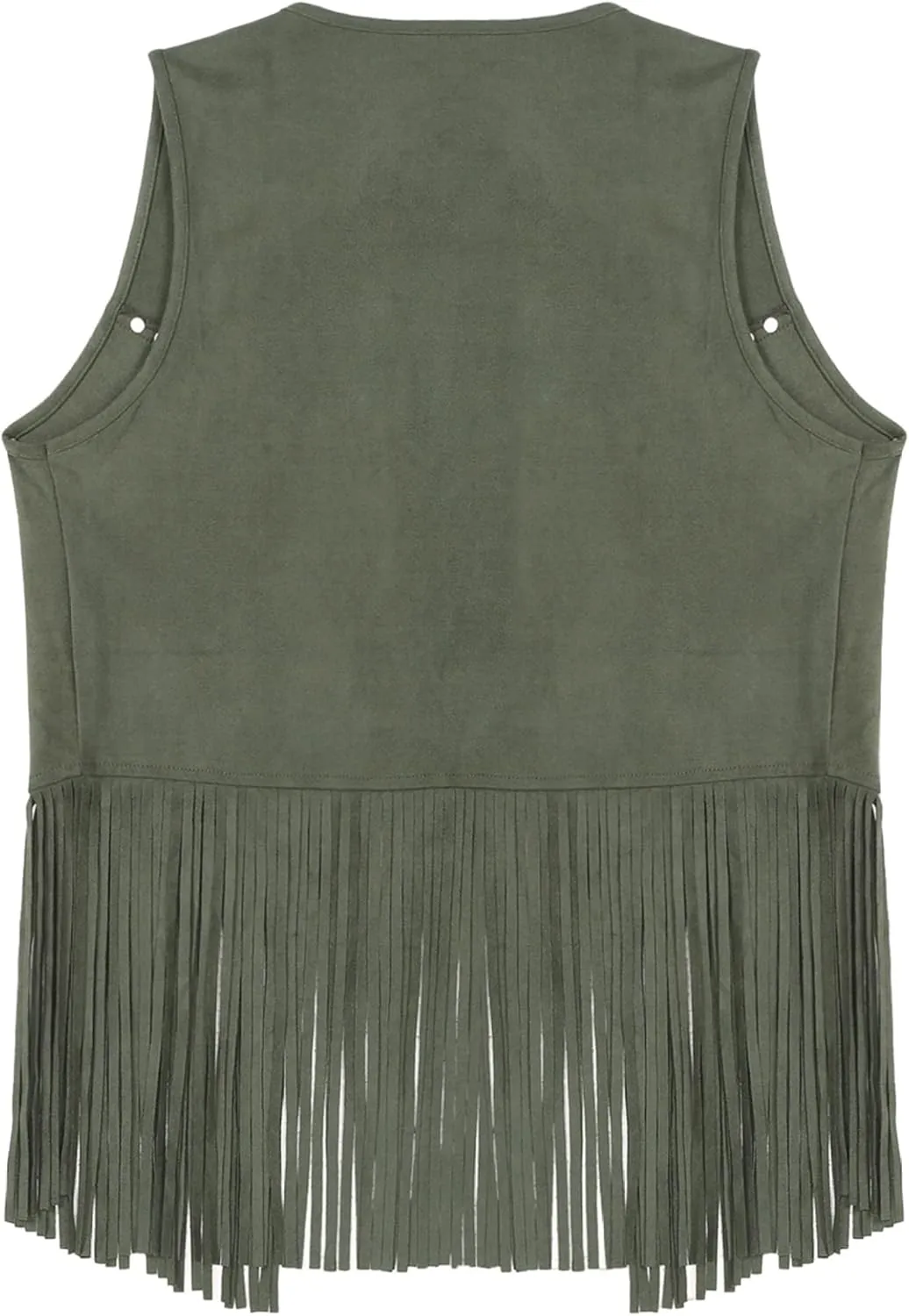 Men's Cowboy Western Suede Leather Tassel Sleeveless Vest Jacket Gothic Waistcoat Coat
