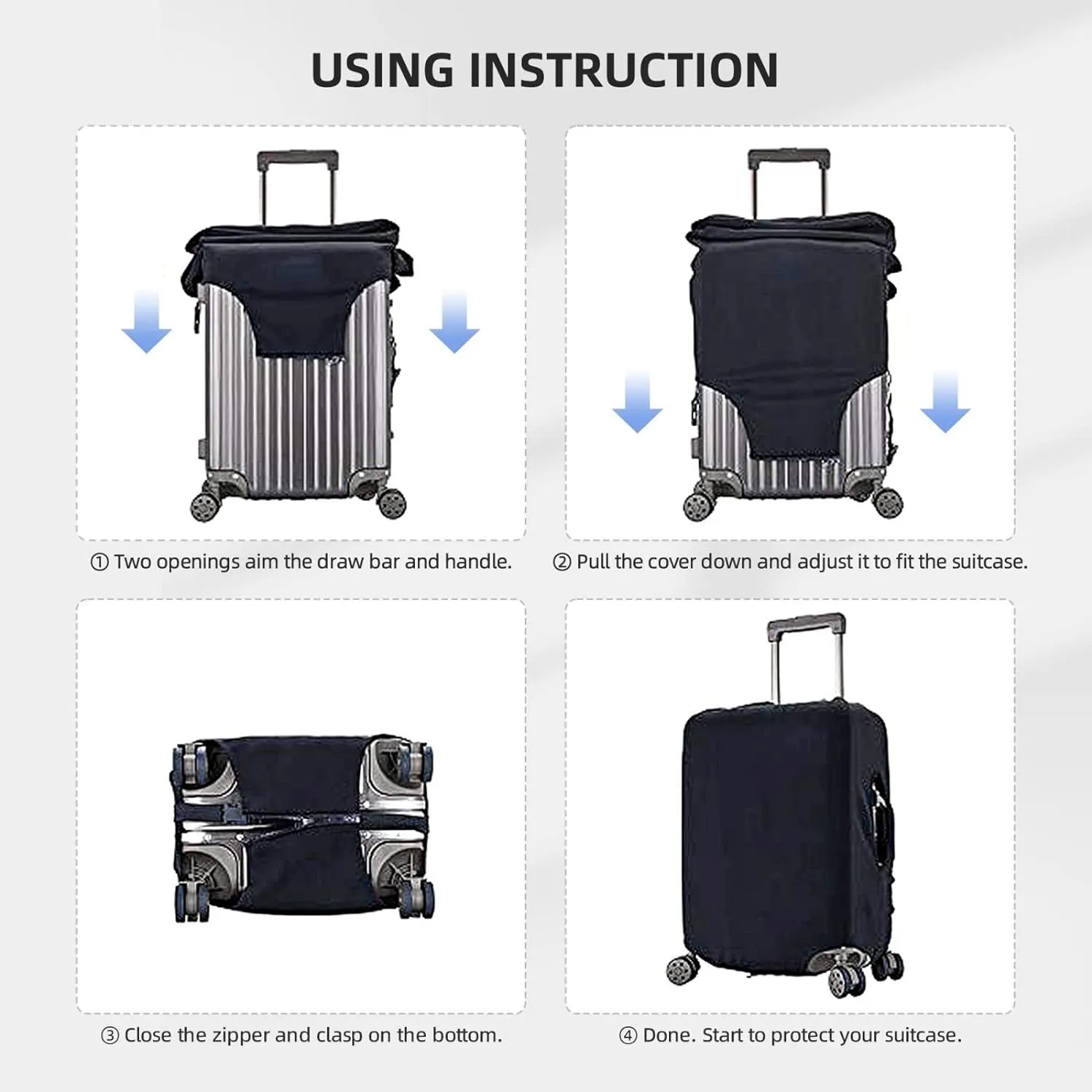 Military Camouflage Luggage Suitcase Covers Elastic Washable Pink Camo Luggage Protector Travel Suitcase Protective Cover For Kid And Adult, M (Fit 22-24 Inch Luggage)