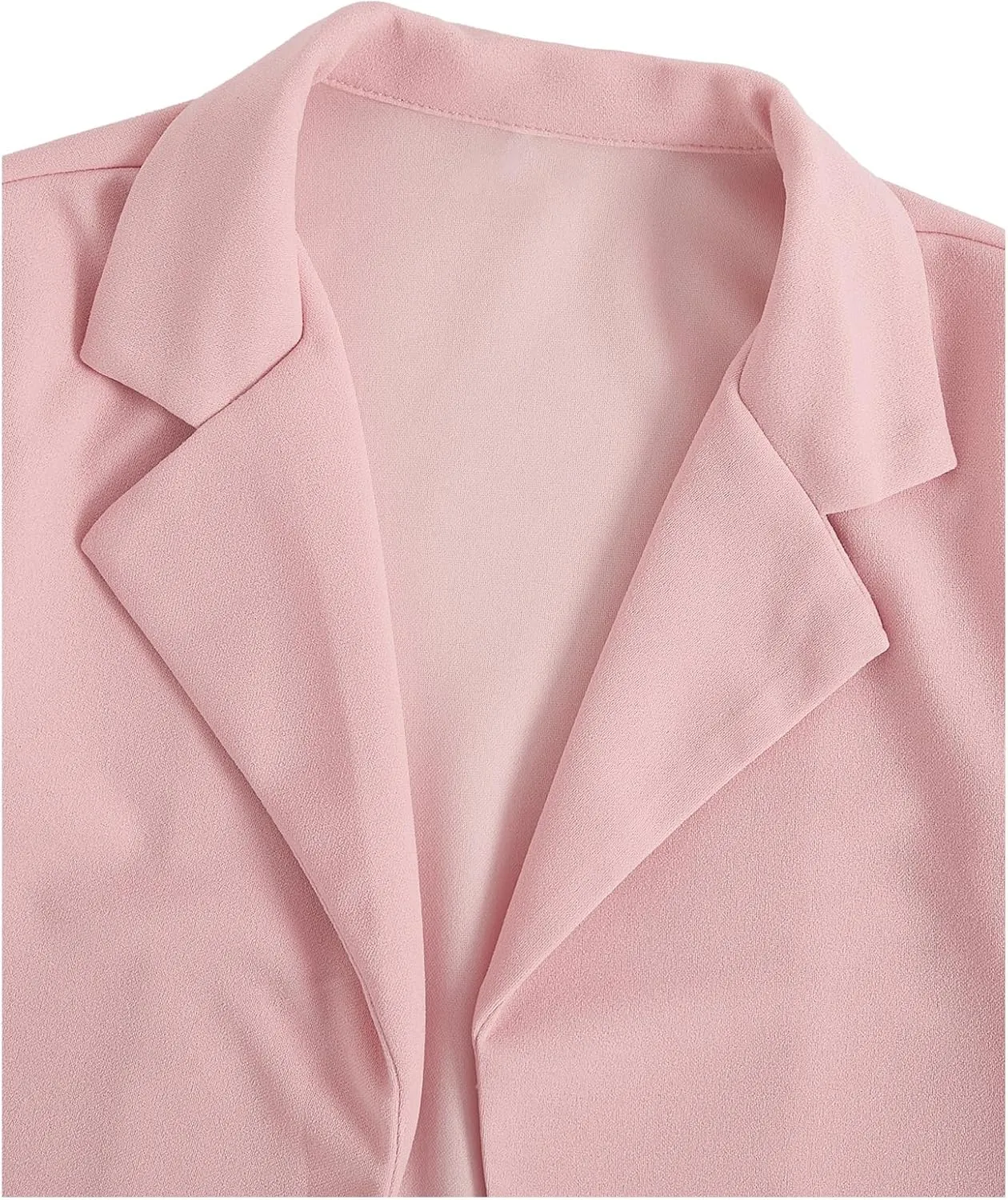 Milumia Girl's Two Piece Outfit Solid Open Front Blazer and Pants Set