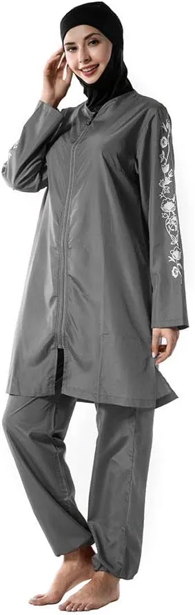 Modest Muslim Swimwear for Women Girls Full Cover Islamic Hijab Sportswear Suit