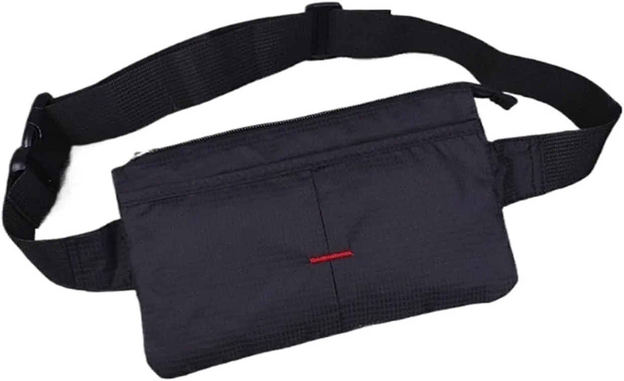 Multifunctional Fit Men And Women Waist Pack Outdoor Running Mobile Fitness Invisible Leisure Cycling Sports Wallet For Fitness and Running(Black)
