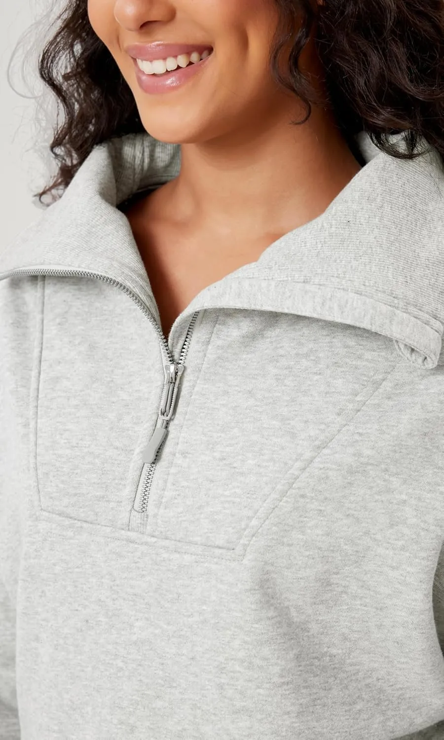 ODODOS Cinchable Sweatshirts for Women Funnel Neck Half Zipper Hoodies Fleece Lined Oversized Pullover