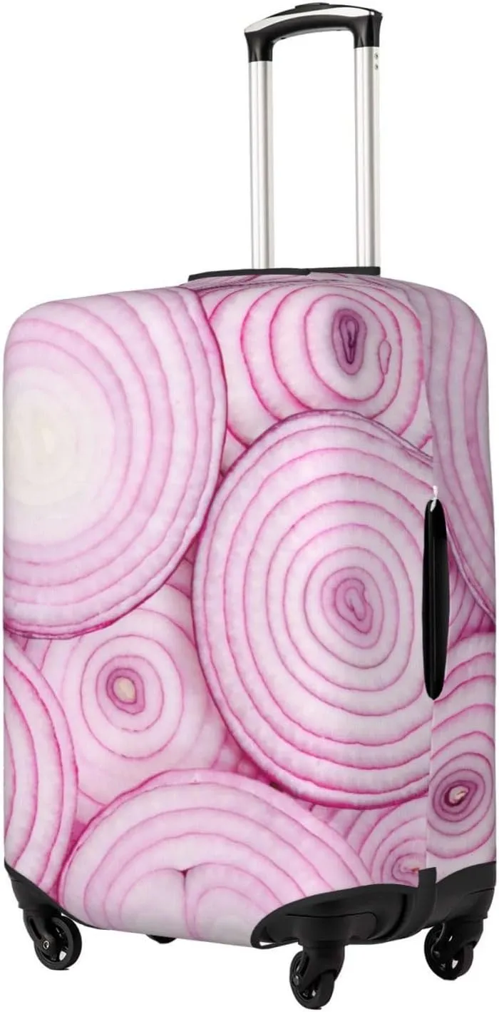 Onion Slices Elastic Suitcase Cover Scratch Resistant Luggage Case Travel Luggage Protector for Men Women L 25-28 inch