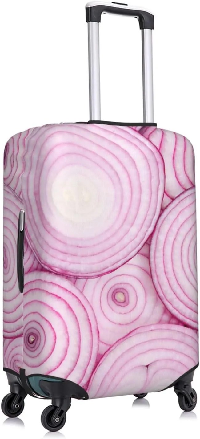 Onion Slices Elastic Suitcase Cover Scratch Resistant Luggage Case Travel Luggage Protector for Men Women L 25-28 inch