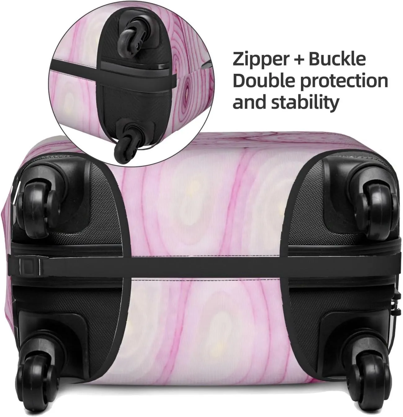 Onion Slices Elastic Suitcase Cover Scratch Resistant Luggage Case Travel Luggage Protector for Men Women L 25-28 inch