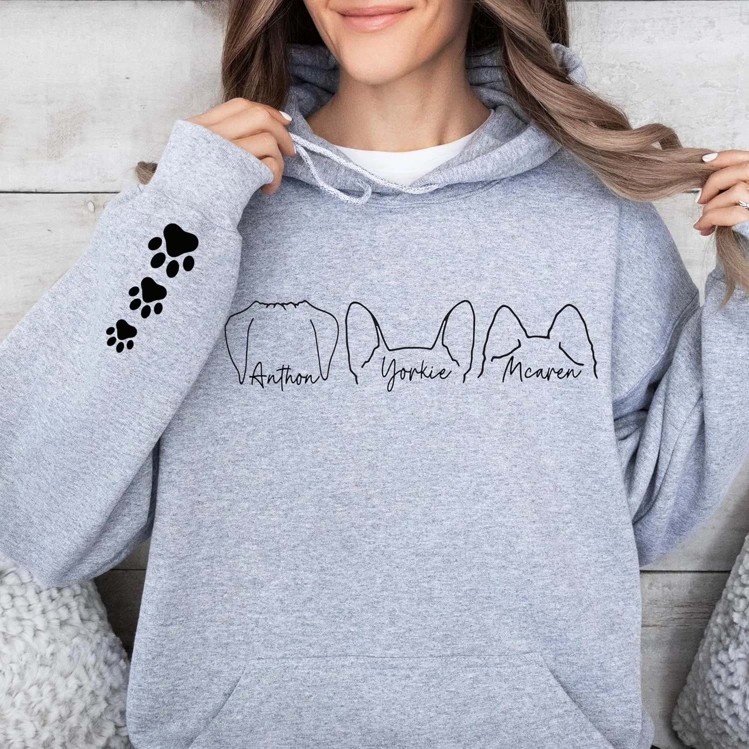 Personalized Dog Mom Sweatshirt  Custom Name & Dog Breed Crewneck, Cute Fur Mama Pullover, Best Gift for Dog Lovers
