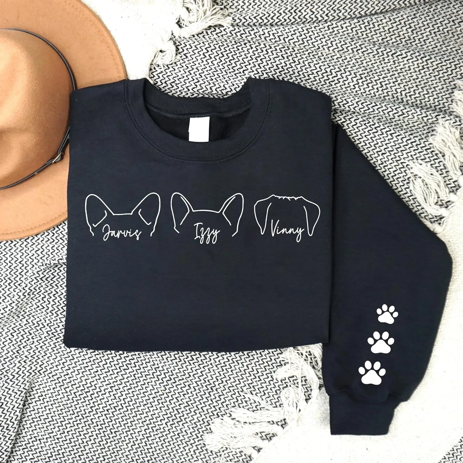 Personalized Dog Mom Sweatshirt  Custom Name & Dog Breed Crewneck, Cute Fur Mama Pullover, Best Gift for Dog Lovers