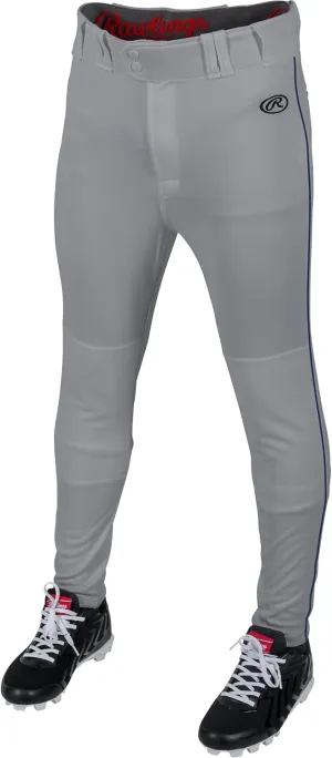Rawlings Men's Launch Series Baseball Pant | Jogger Fit | Adult Sizes | Solid & Piped Options