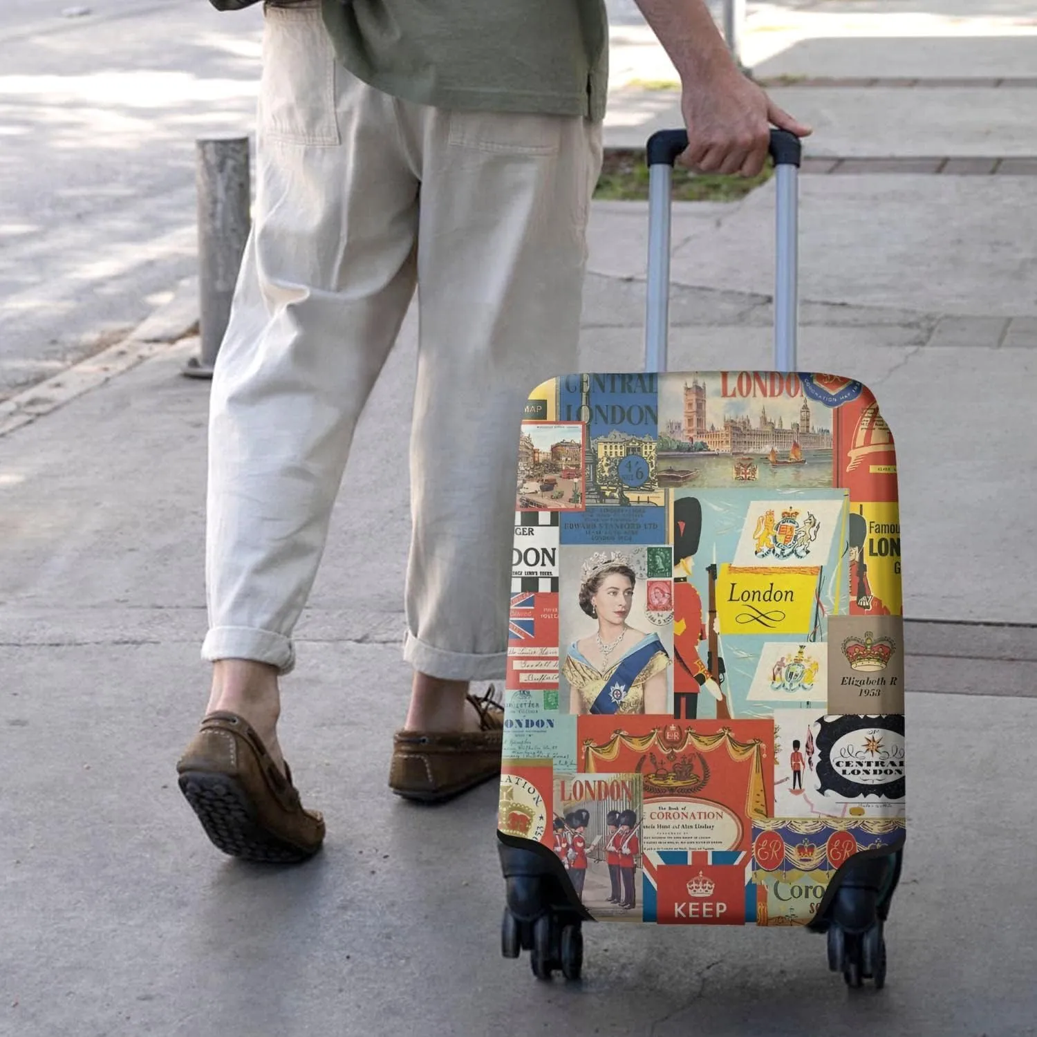Royal london Luggage Protective Cover Royal london pattern Suitcase Cover Fit 29-32 Inch Luggage