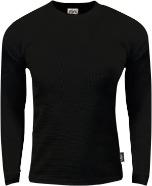 Shaka Wear Mens Knit Sweater - Heavyweight Waffle Thermal T Shirt Long Sleeve Crewneck Knitted Top Regular Big Size XS-5XL