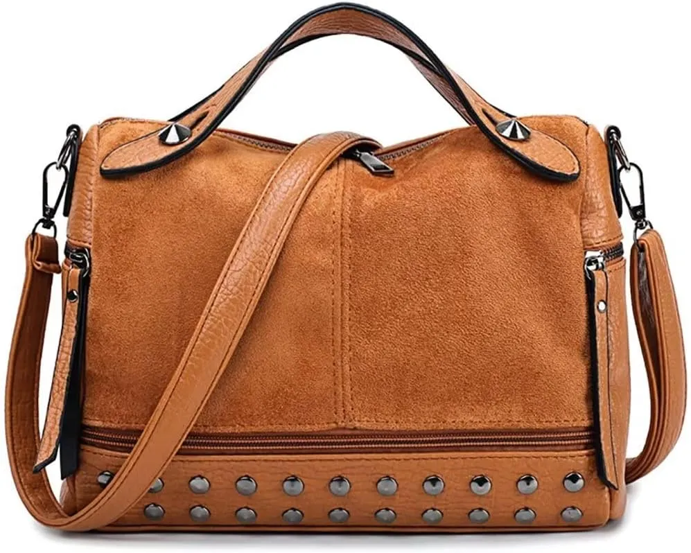 Shoulder Bag for Women Vintage PU Leather Tote Bag Casual Hobo Crossbody Purse Designer Ladies Top Handle Satchel