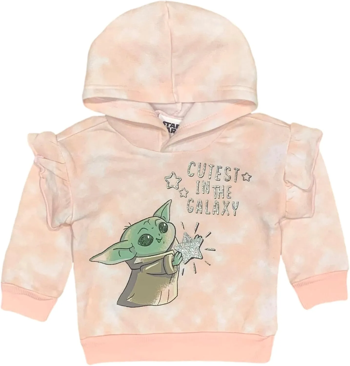 STAR WARS The Mandalorian Toddler Girls' Baby Yoda Pullover Hoodie and Fleece Pants Set
