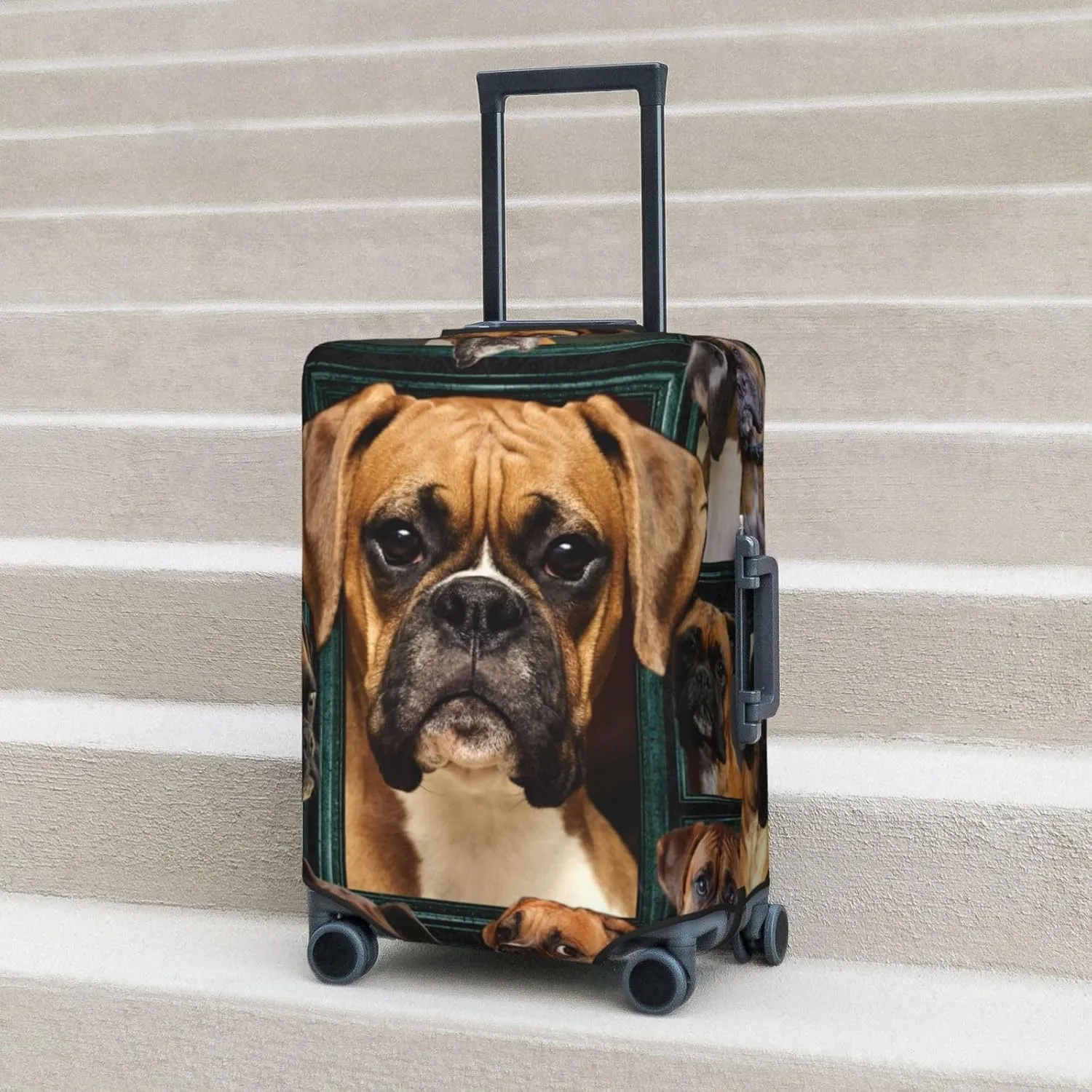 Suitcase Covers For Luggage Boxer Dog Elastic Stretch Luggage Cover Protector (For 18-32 Inch Suitcase)