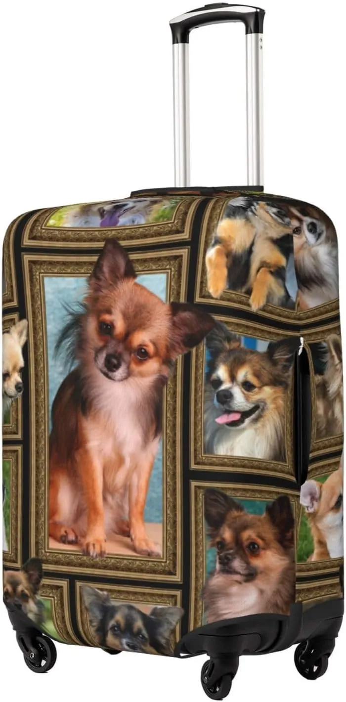 Suitcase Covers For Luggage Chihuahua Dog Elastic Stretch Luggage Cover Protector (For 18-32 Inch Suitcase)