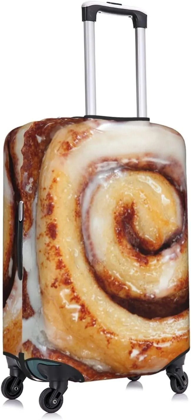 Suitcase Covers For Luggage Cinnamon Roll Elastic Stretch Luggage Cover Protector (For 18-32 Inch Suitcase)